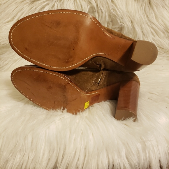 Closed Suede Booties brown size 41 ankle height Leather - Picture 4 of 9